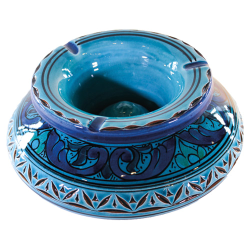 attribuut walgelijk Vooravond Marokkaanse aardewerk asbak turquoise - De Tagine